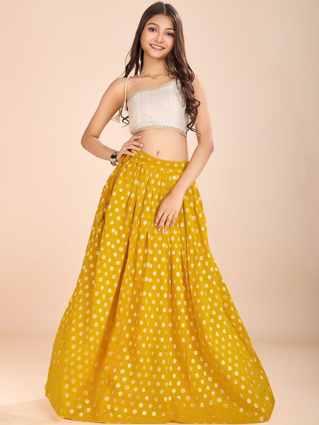 Tasarika Girls Embellished Ready to Wear Lehenga & - view 1