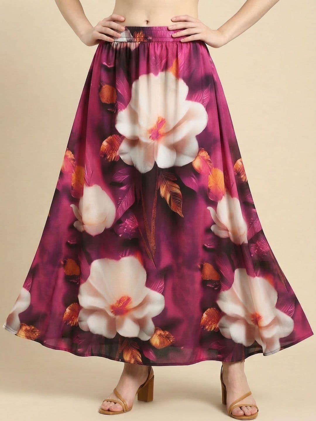 Vagisha Women Abstract Maxi Flared Skirt - view 1