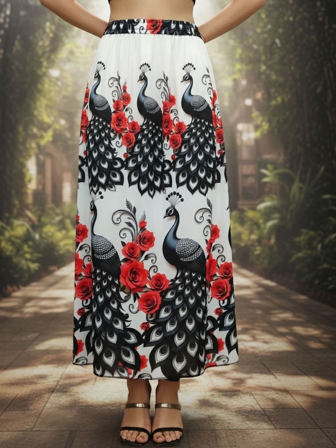 Vagisha Women Animal Printed Maxi Flared Skirt - view 1