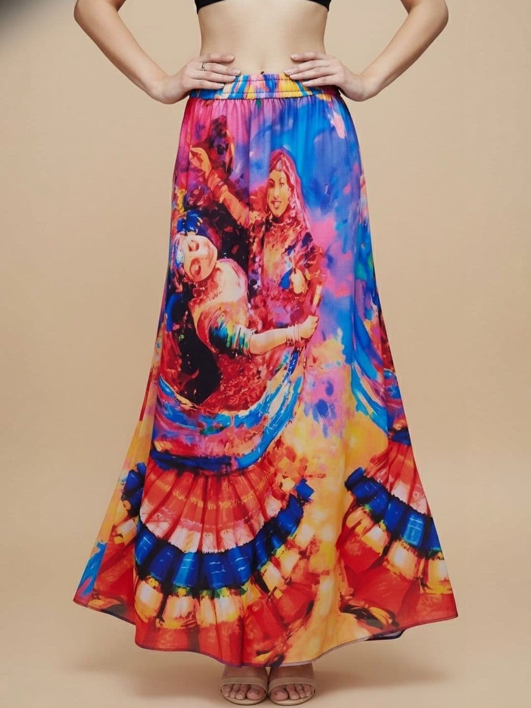 Vagisha Women Abstract Maxi Flared Skirt - view 1