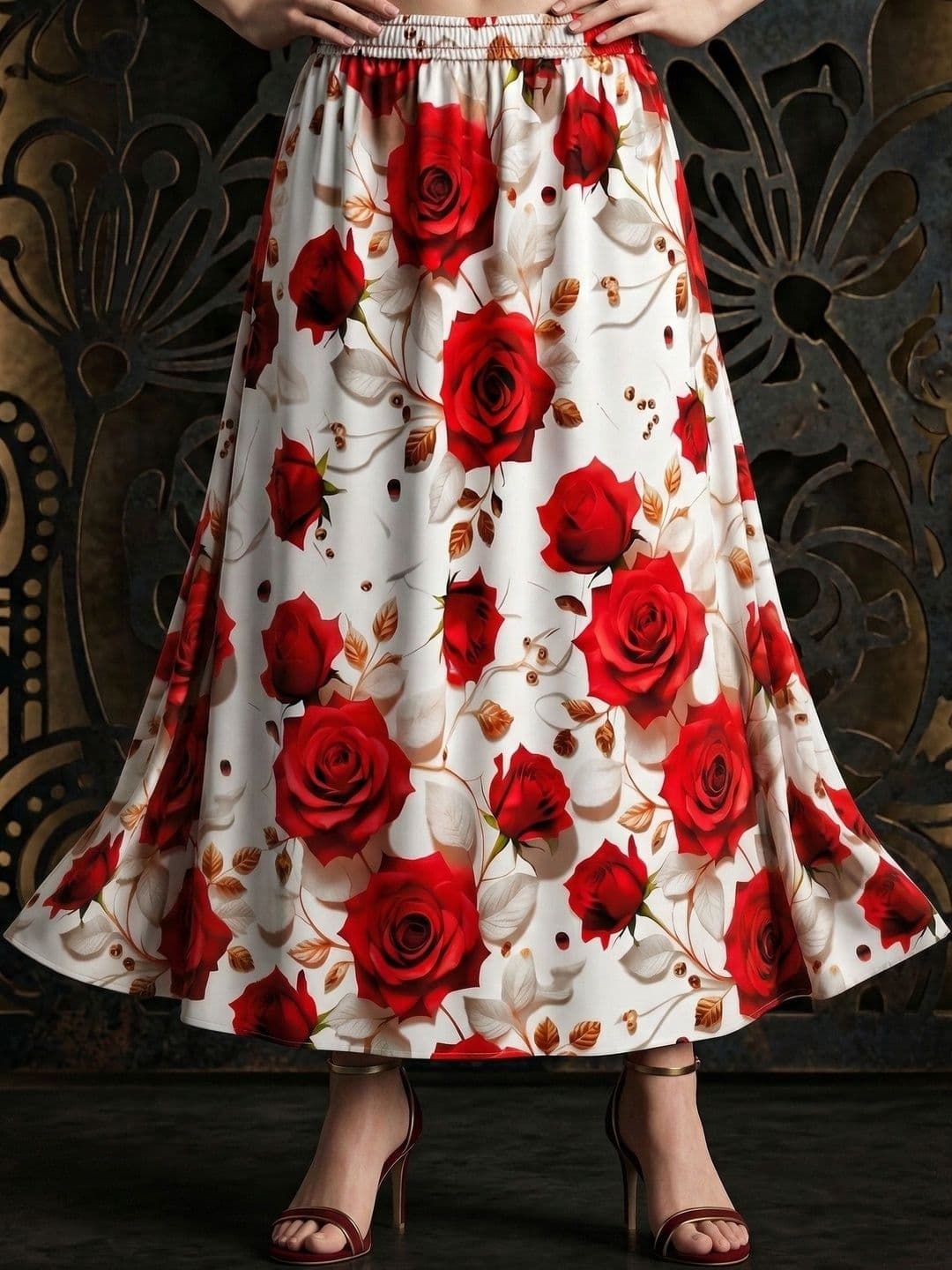 Vagisha Women Floral Printed Maxi Flared Skirt - view 1