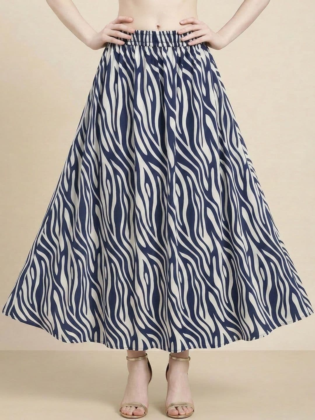 Vagisha Women Abstract Maxi Flared Skirt - view 1
