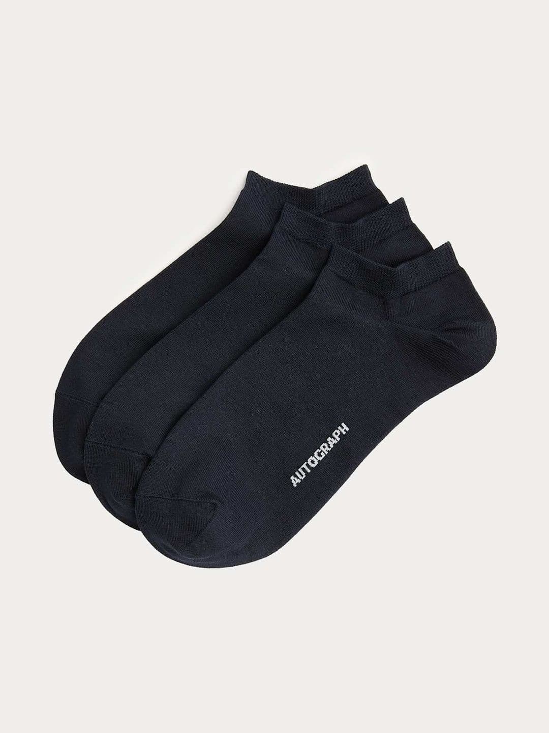 Marks & Spencer 3 Pack Egyptian Cotton Rich Trainer Liners - view 1