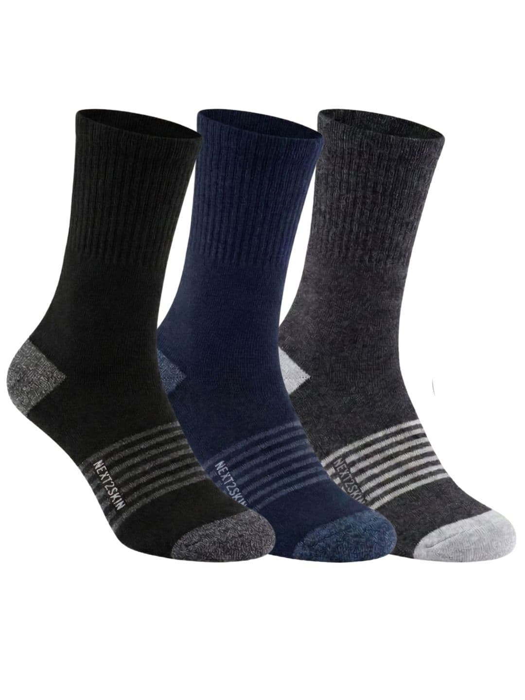 N2S NEXT2SKIN Men Pack of 3 Cotton Assorted Ankle Length Socks - view 1