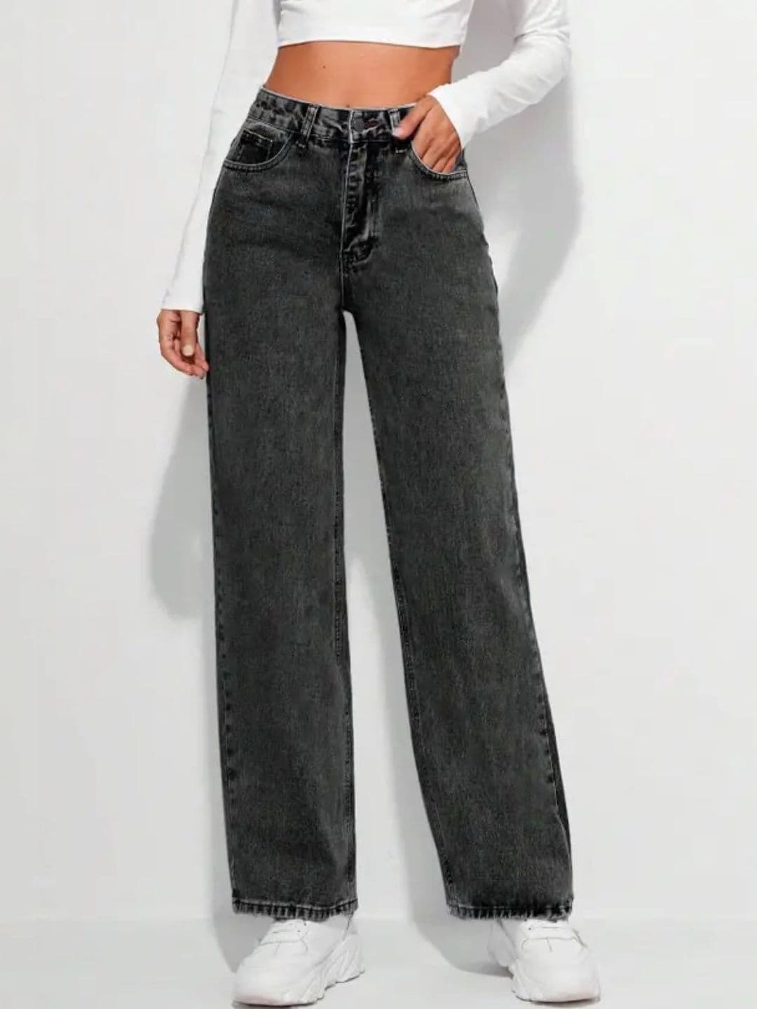 Mast & Harbour Women Classic Relaxed Fit Mid-Rise Stretchable Jeans - view 1