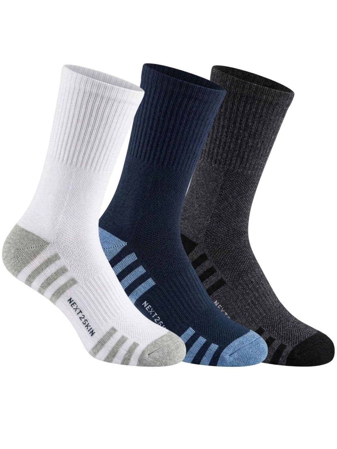 N2S NEXT2SKIN Men Pack of 3 Cotton Assorted Ankle Length Socks - view 1