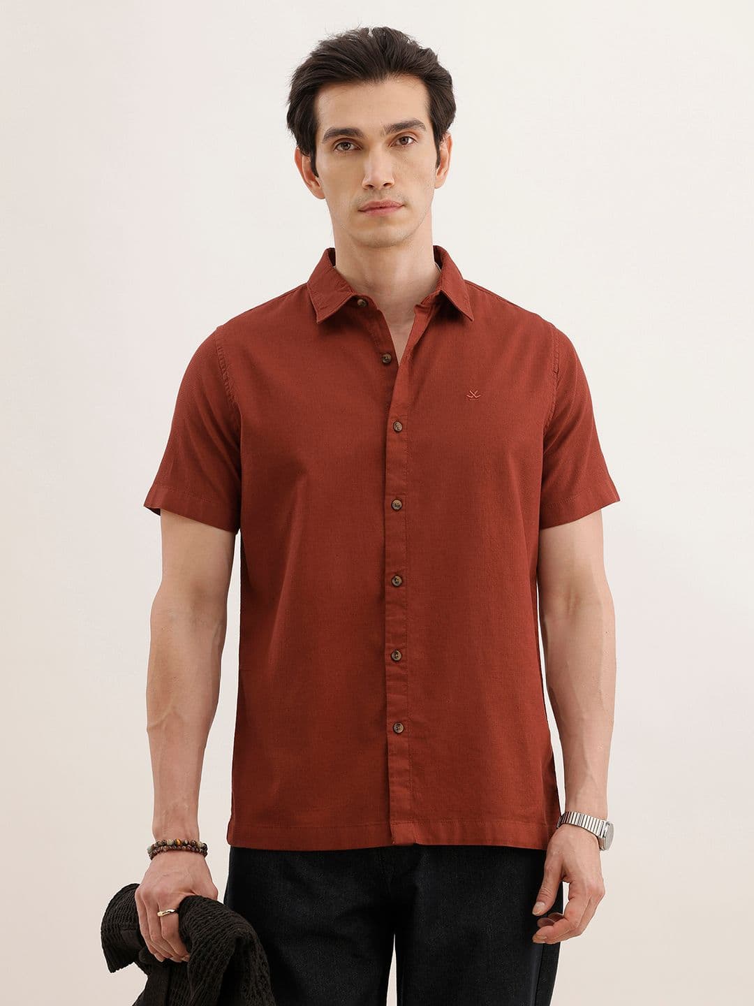 WROGN Men Slim Fit Pure Cotton Casual Shirt - view 1