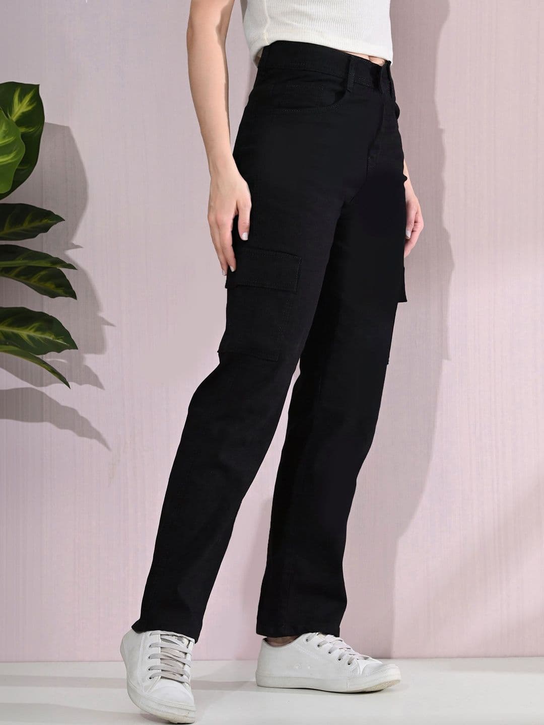Mast & Harbour Women Classic Straight Fit Mid-Rise Stretchable Jeans - view 1