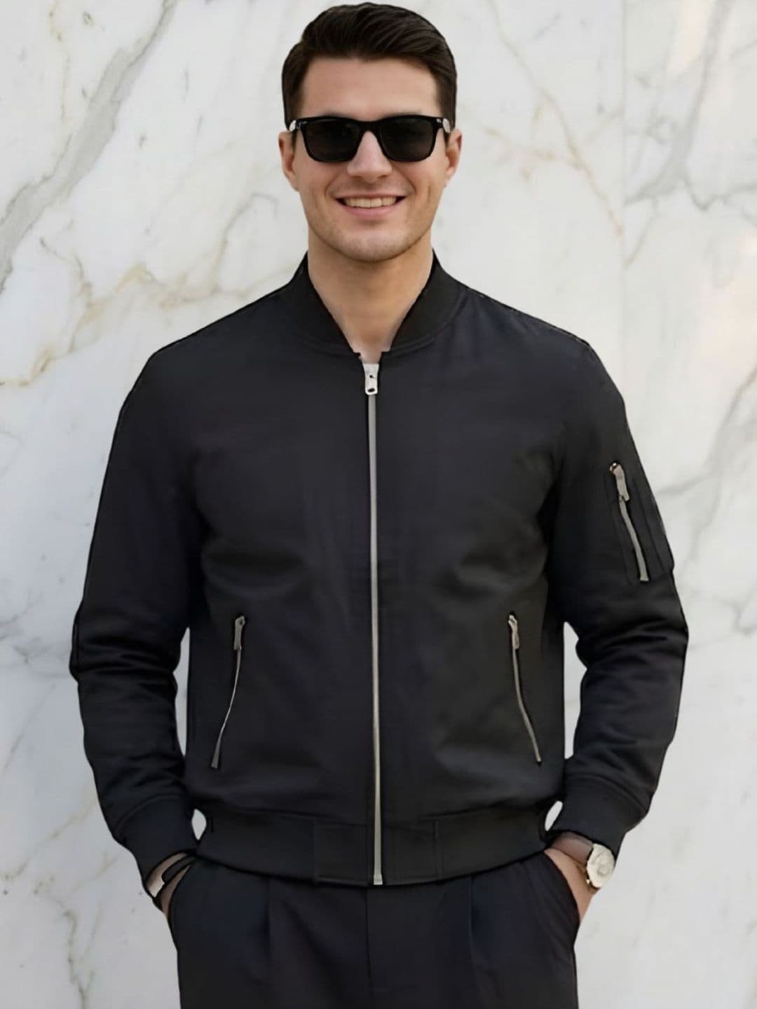 MIA FASHION Men Windcheater Cycling Bomber Jacket - view 1