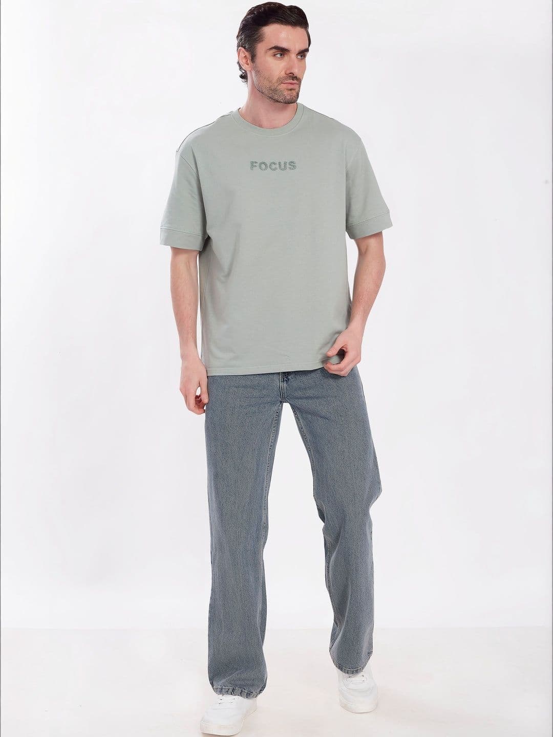 R.Code by The Roadster Life Co. Men Cotton Mid-Rise Baggy Jeans - view 1