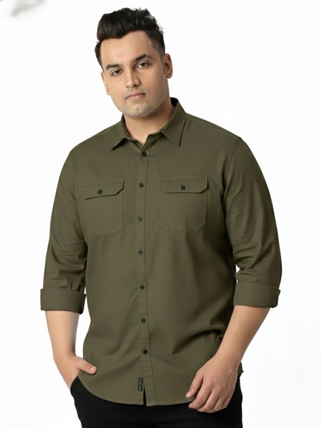 Metronaut Men Plus Size Casual Cargo Shirt - view 1