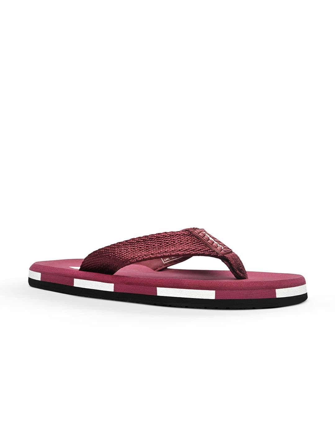 Trekiva Men Striped Rubber Thong Flip-Flops - view 1