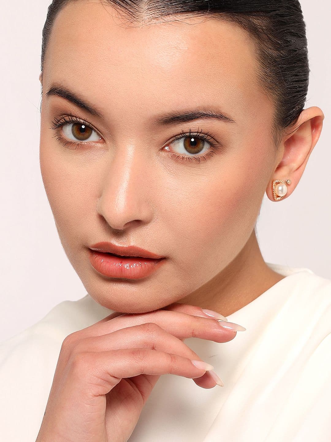 Nilu's Collection Triangular Studs Earrings - view 1