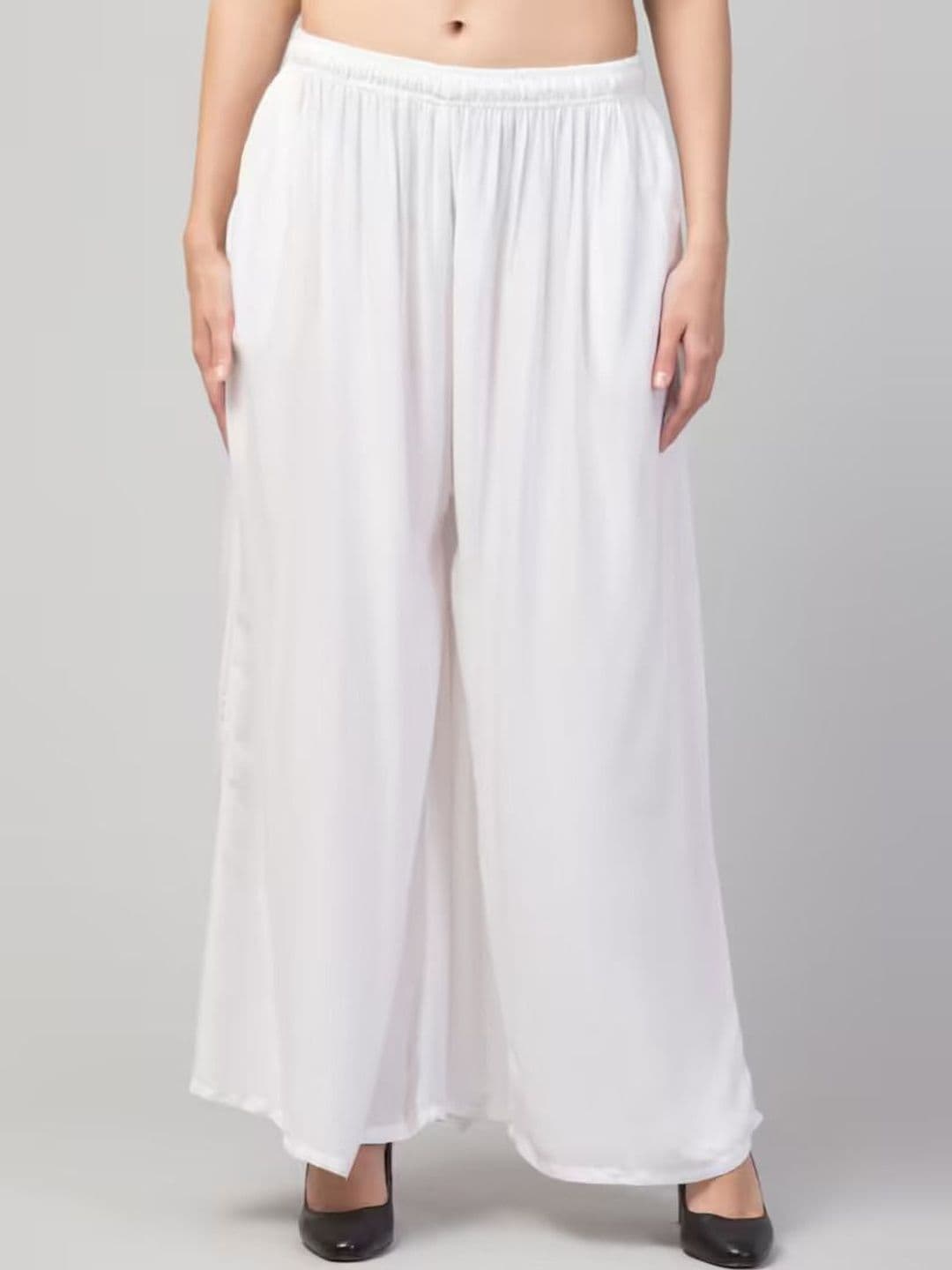 Thrifty Thread Women Flared Knitted Ethnic Palazzos - view 1