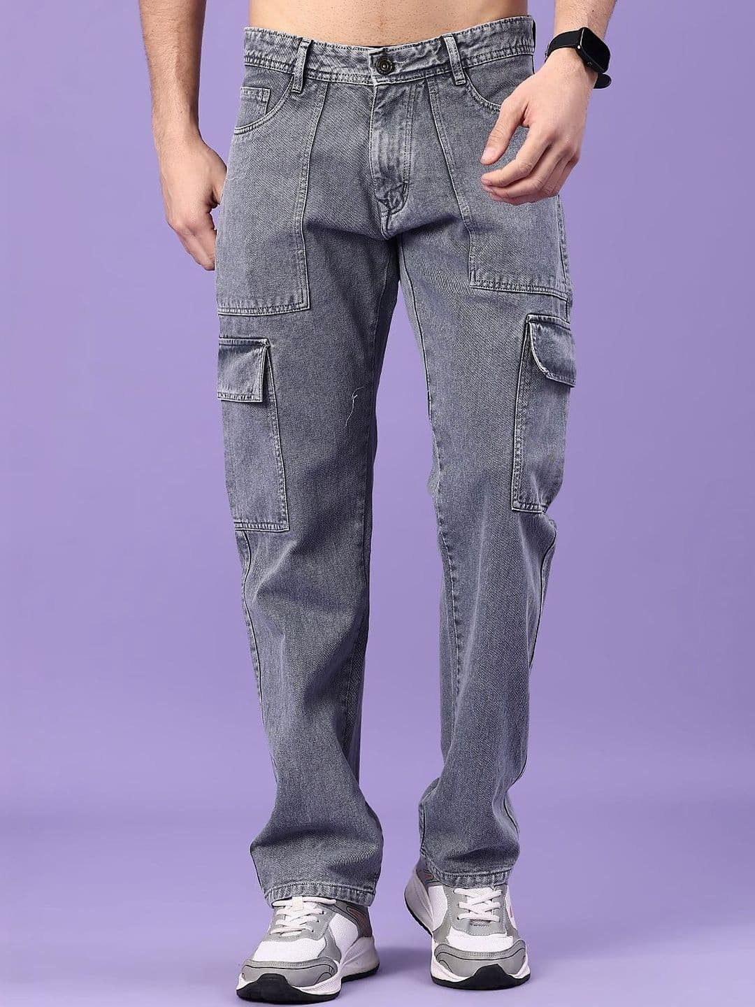 V-Mart Men Regular Fit Mid-Rise Light Fade Stretchable Jeans - view 1