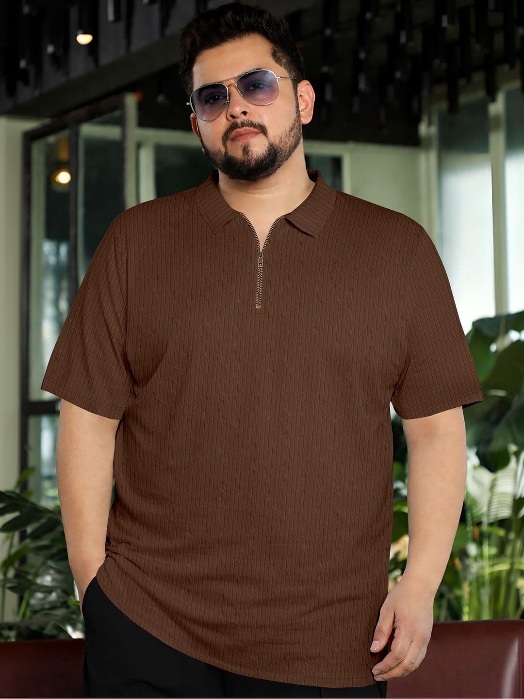HAPPY KHAJANA Men Polo Collar T-shirt - view 1