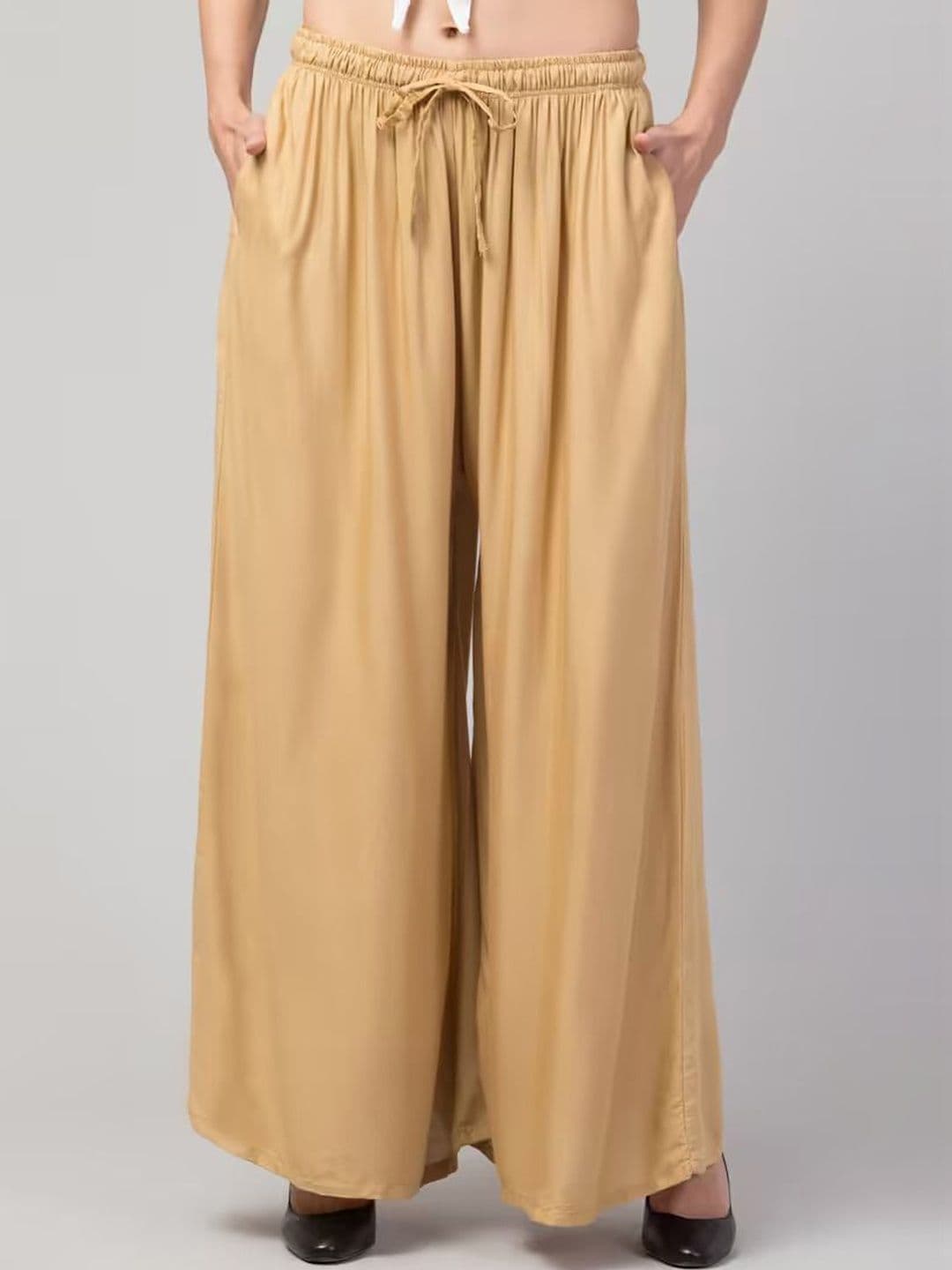 Thrifty Thread Women Flared Knitted Ethnic Palazzos - view 1