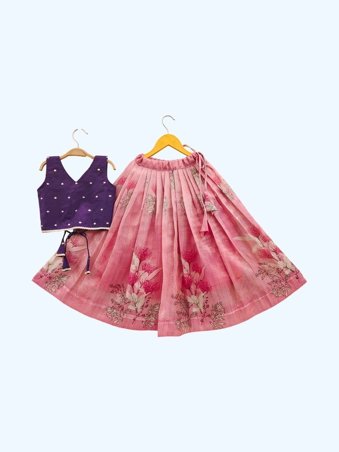 SHUBHVILAS DESIGN Girls Printed Ready To Wear Lehenga & Blouse - view 1