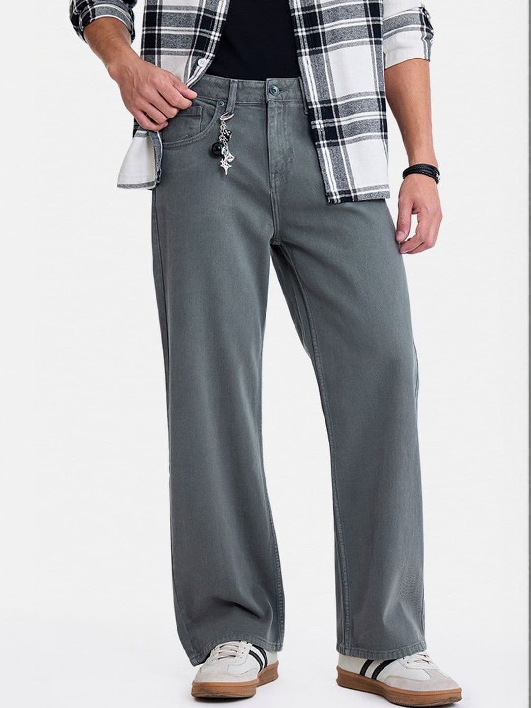 Snitch Men Straight Fit Mid-Rise Light Fade Jeans