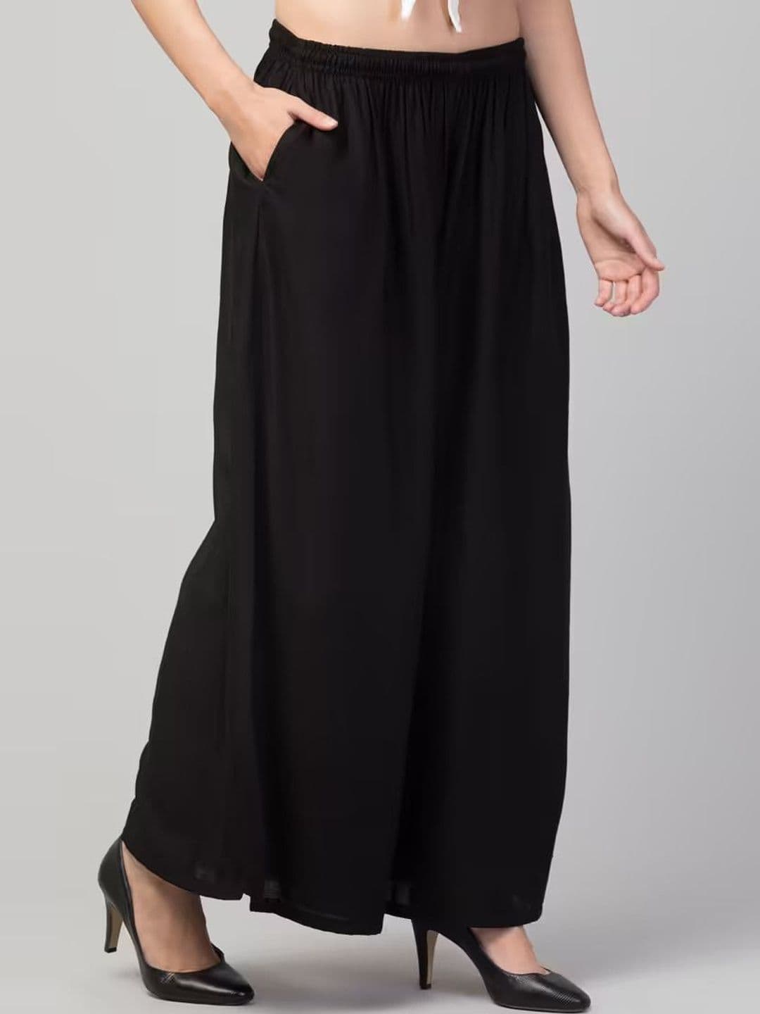 Thrifty Thread Women Flared Knitted Ethnic Palazzos - view 1