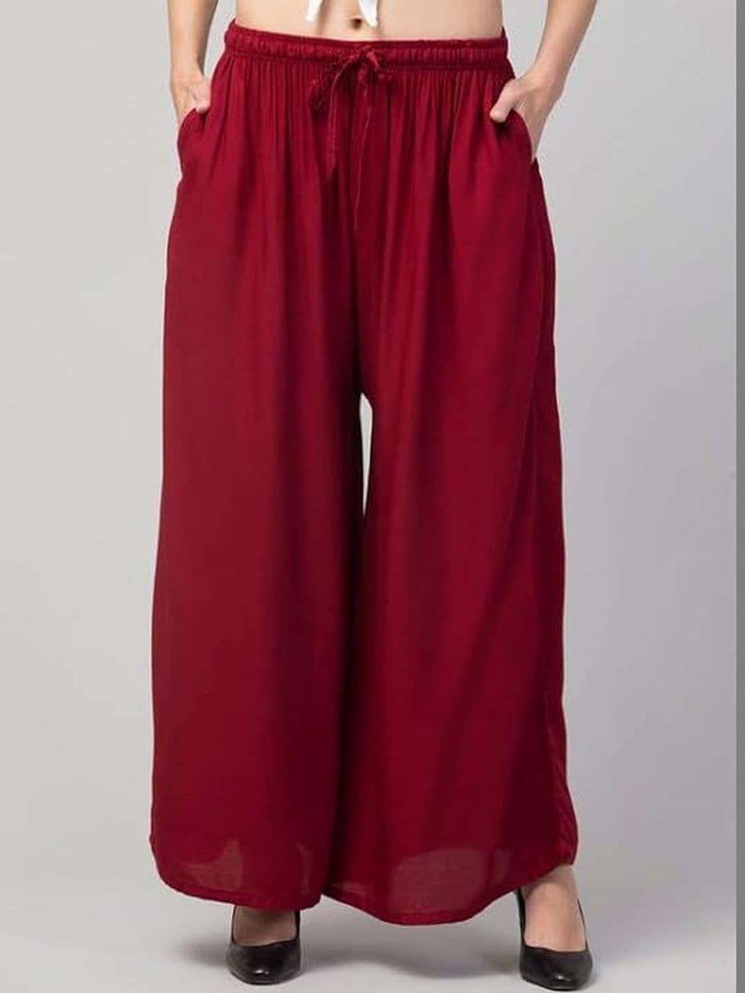 Thrifty Thread Women Flared Knitted Ethnic Palazzos - view 1