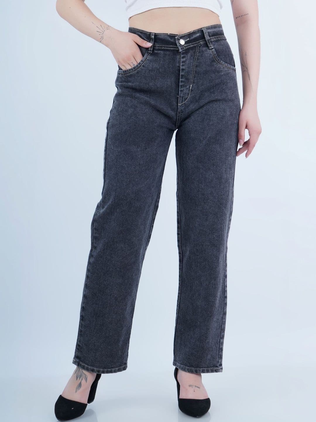 Mast & Harbour Women Classic Regular Fit Mid-Rise Stretchable Jeans - view 1