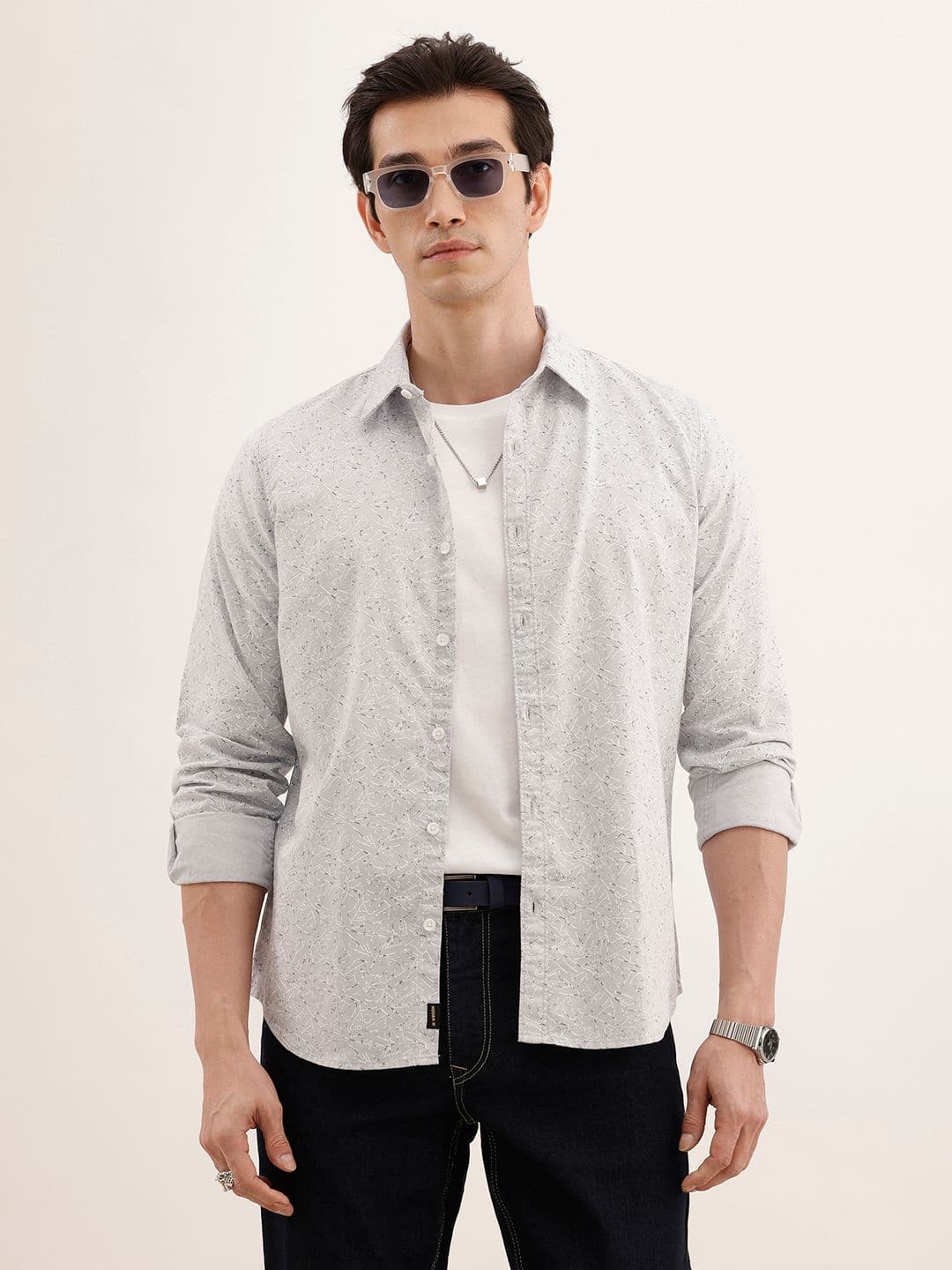 WROGN Printed Pure Cotton Casual Shirt - view 1