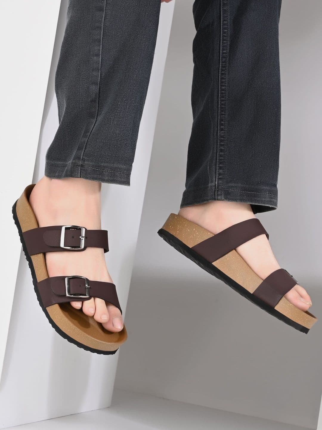 CLERKSVILLE Men Slip-On Open Toe Lightweight Grip Sole & PU Footbed Comfort Sandals - view 1