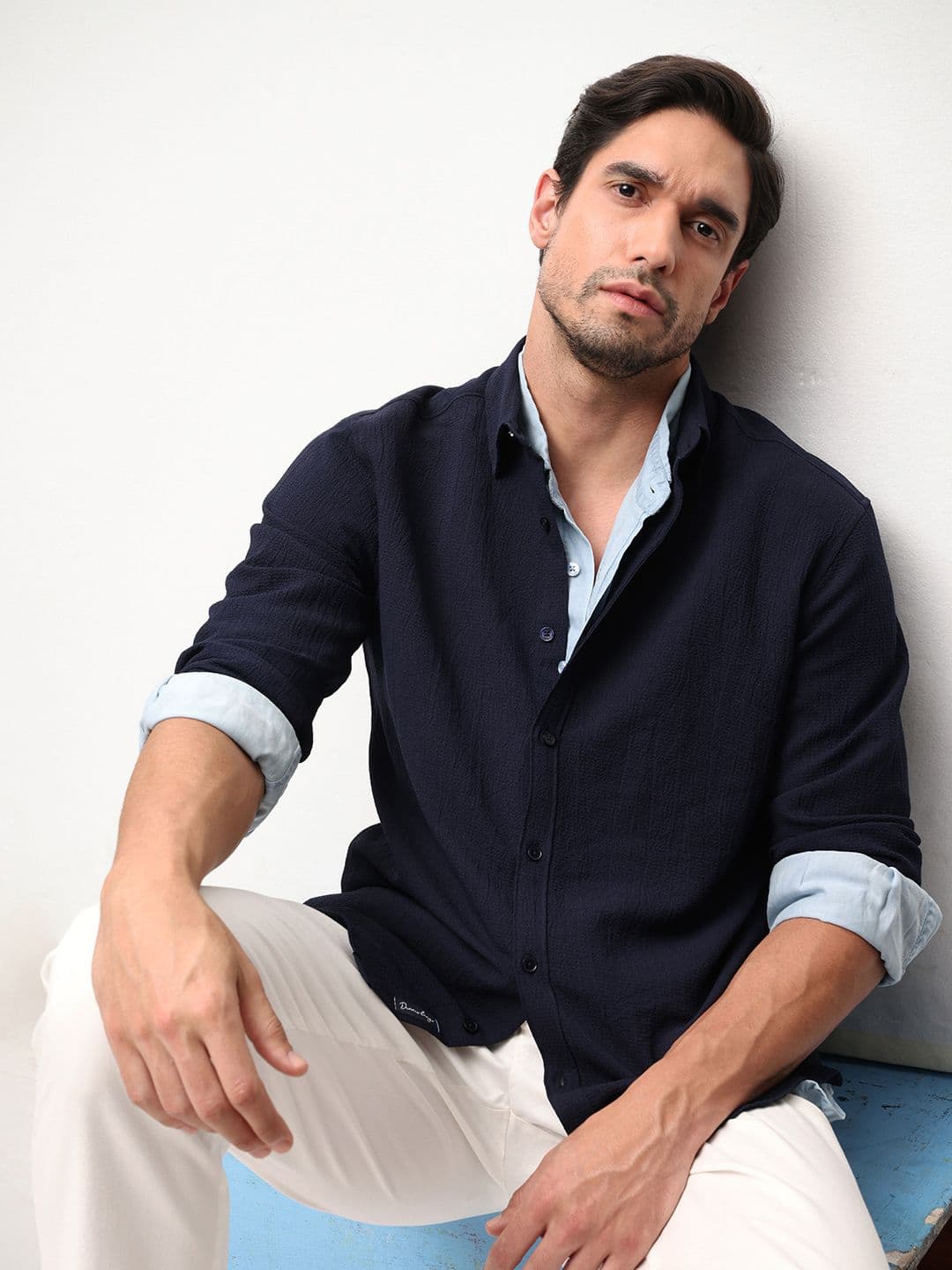 Dennis Lingo Relaxed Fit Textured Solid Shirt - view 1