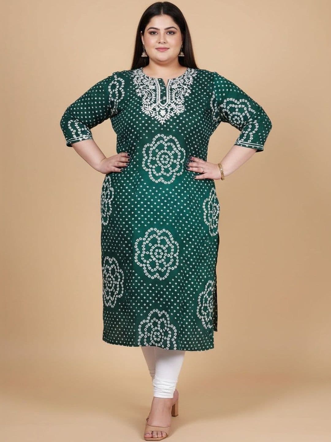 Sztori Women Floral Printed Block Print Kurta - view 1