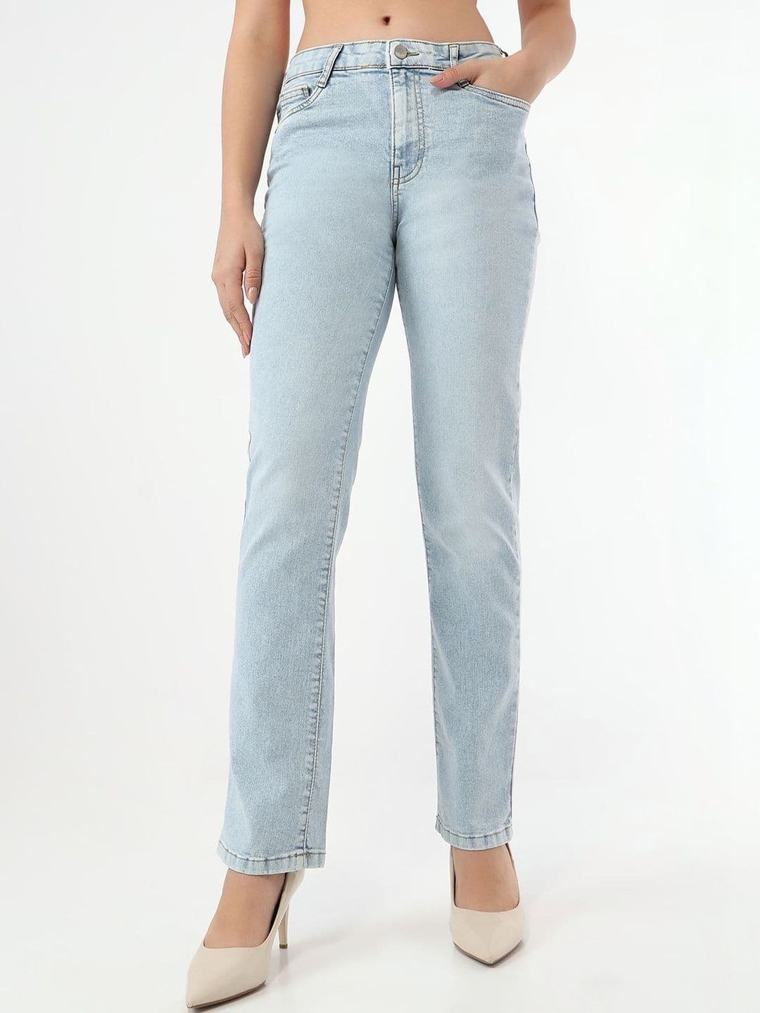 Kraus Jeans Women Straight Fit High-Rise Jeans - view 1