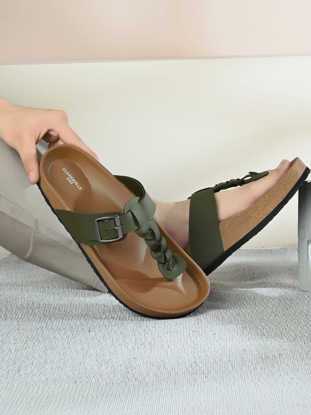 CLERKSVILLE Men Open Toe Slip-On With PU Footbed & Grip Sole Lightweight Comfort Sandals - view 1