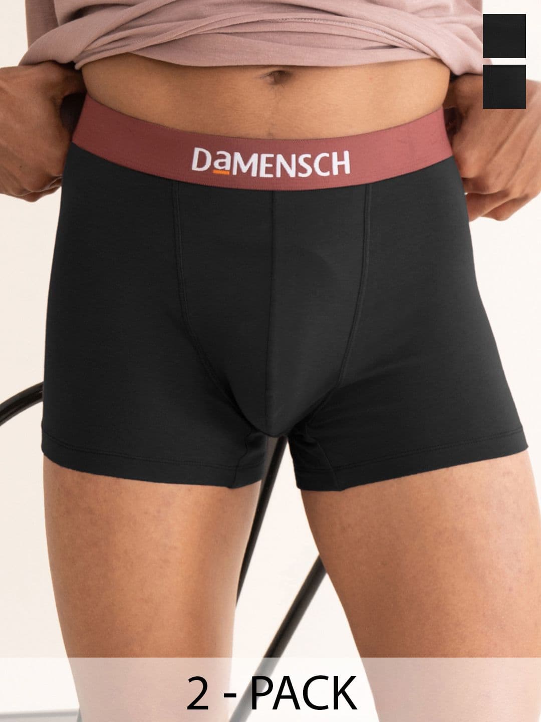 DAMENSCH Pack Of 2 Mid Rise Anti Odor Stretchable Trunk TK1089-MX2328 - view 1