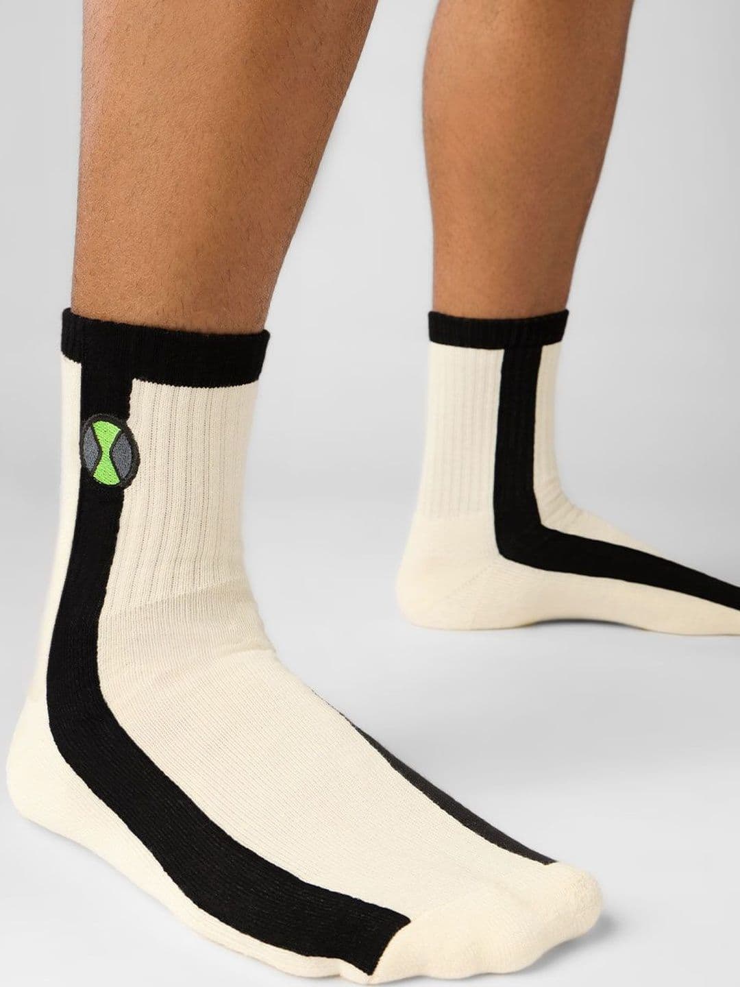 The Souled Store Unisex Cotton Blend Patterned Above Ankle Socks - view 1