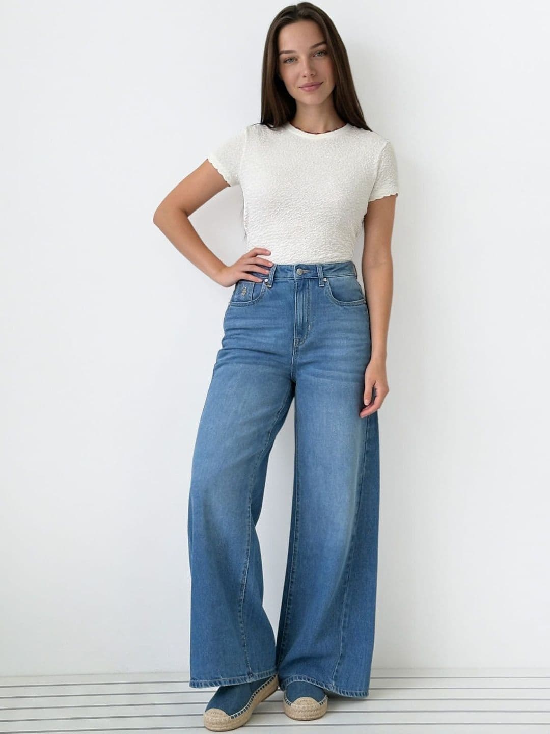U.S. Polo Assn. Women Women High-Rise Light Fade Stretchable Jeans - view 1