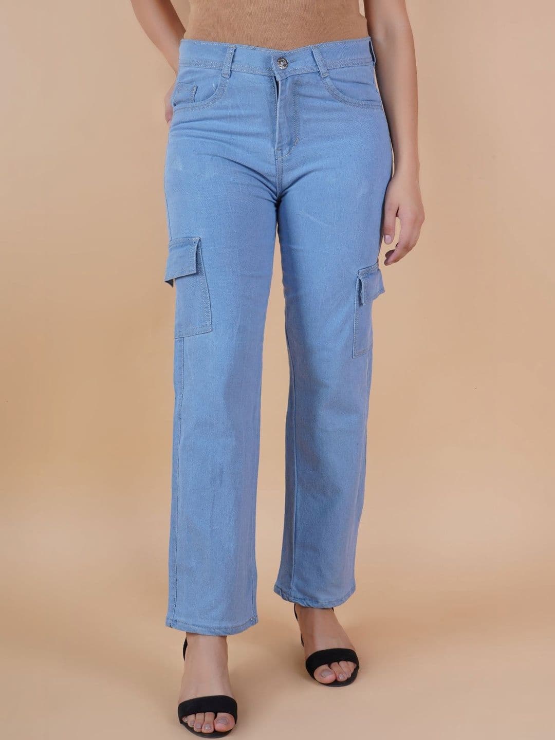 Mast & Harbour Women Classic Straight Fit Mid-Rise Stretchable Jeans - view 1