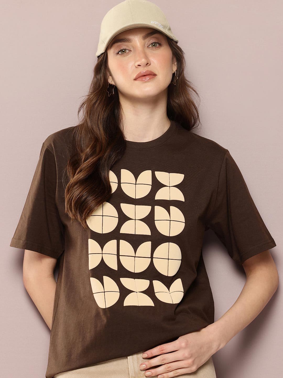 DILLINGER Womens Oversized Short Sleeves Puff Printed T-shirts - view 1
