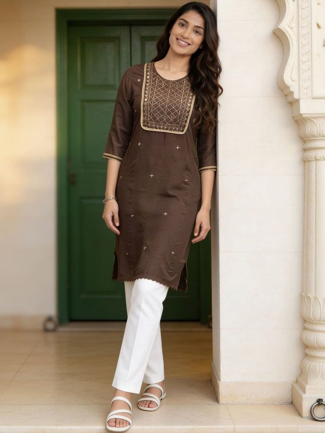 Rangita Women Embroidered Kurta - view 1