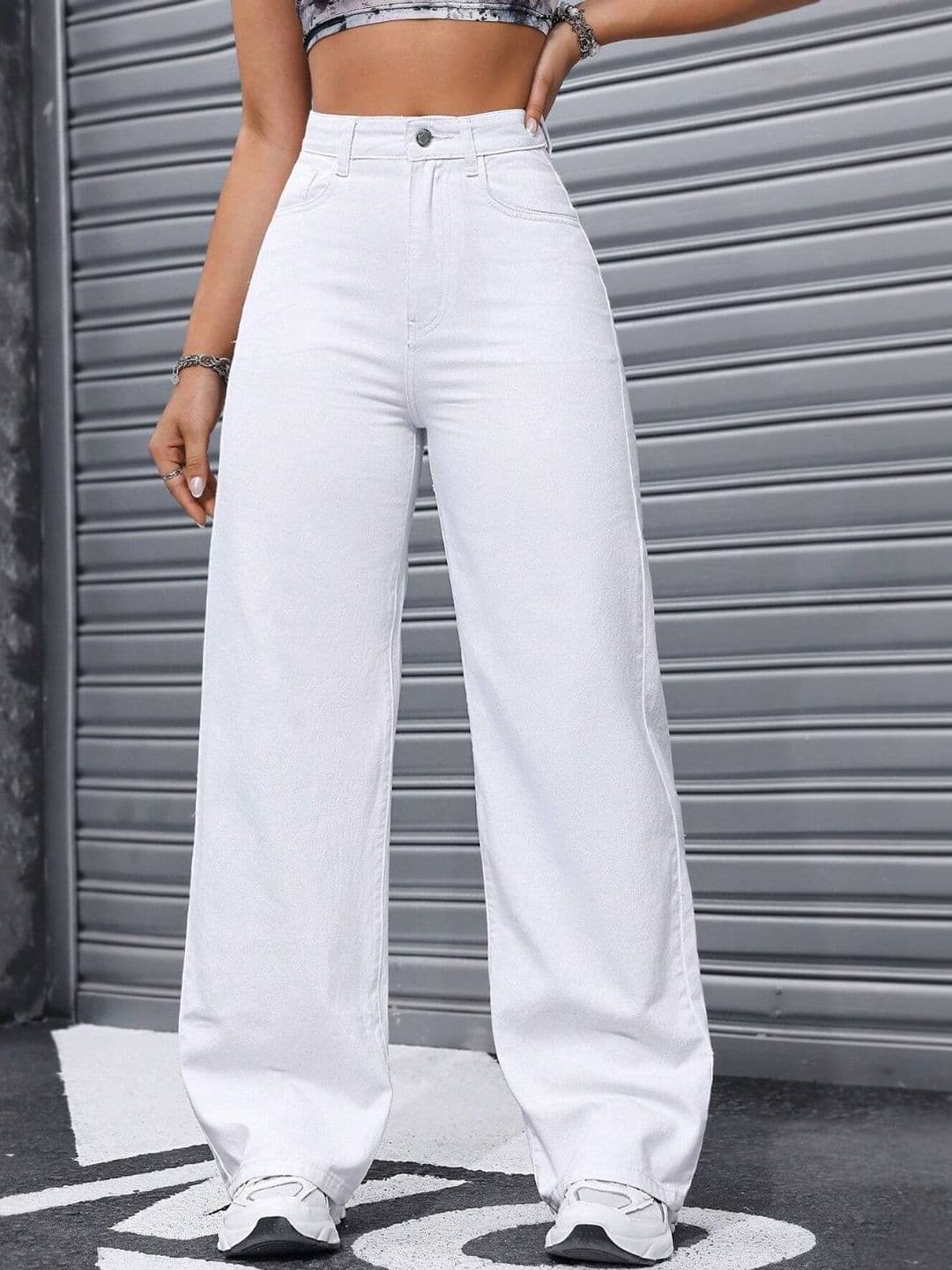 Moda Rapido Women Jean Wide Leg Mid-Rise Stretchable Jeans - view 1