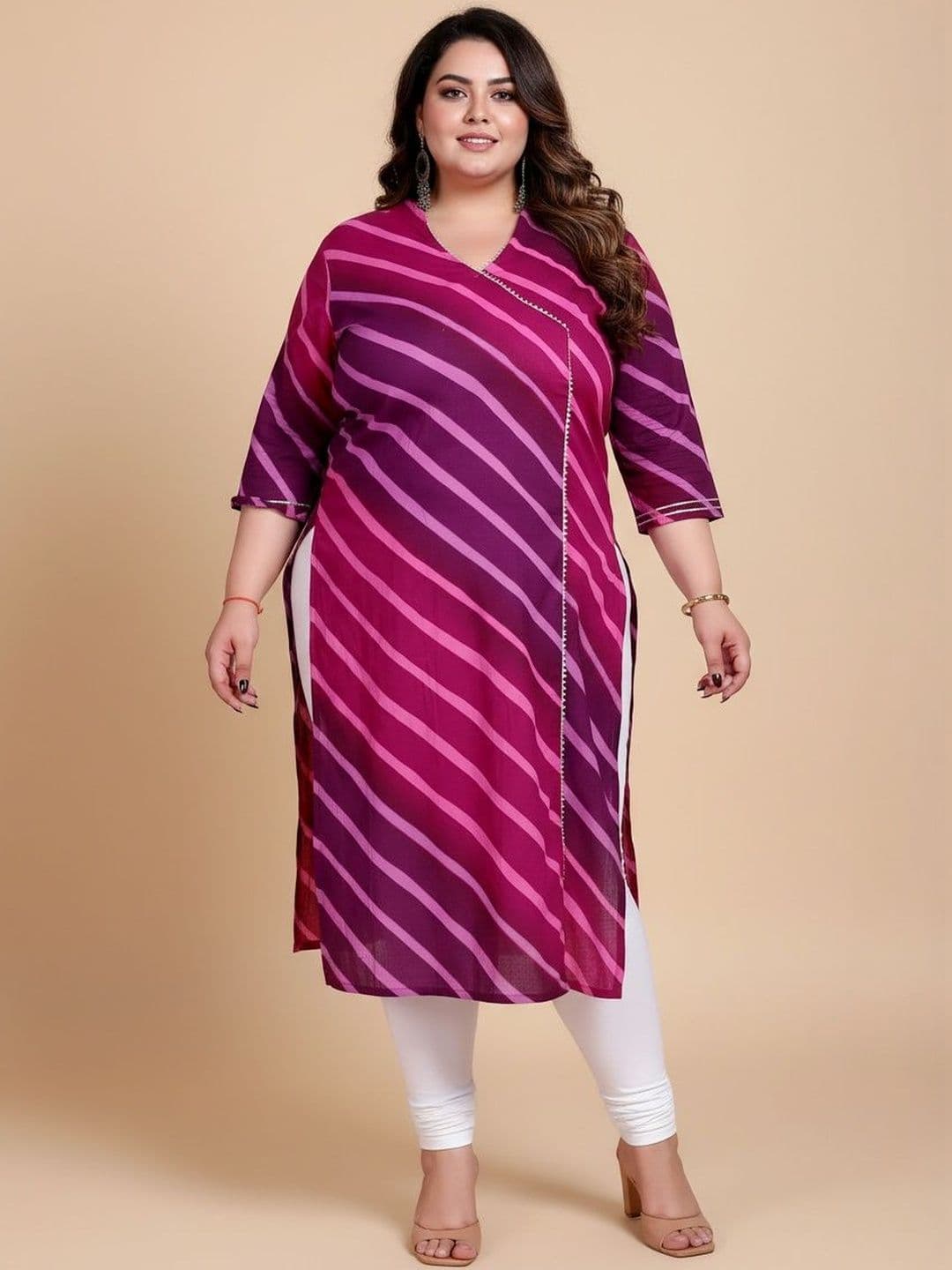 Sztori Women Leheriya Printed Block Print Kurta - view 1