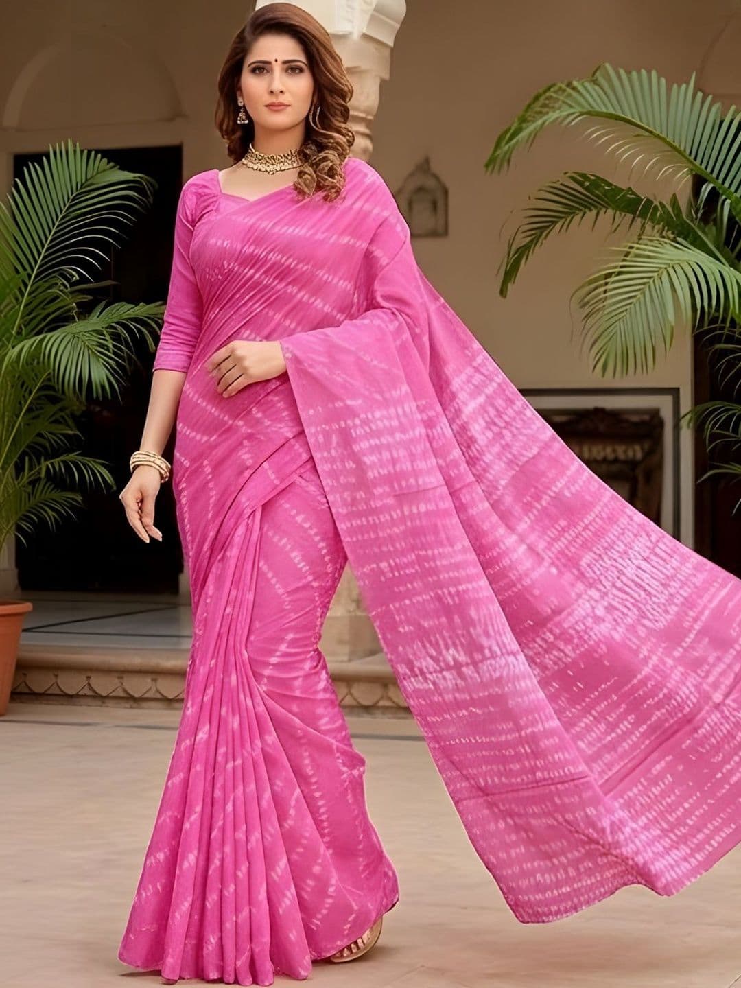 HERE&NOW Abstract Pure Cotton Bagru Sarees - view 1
