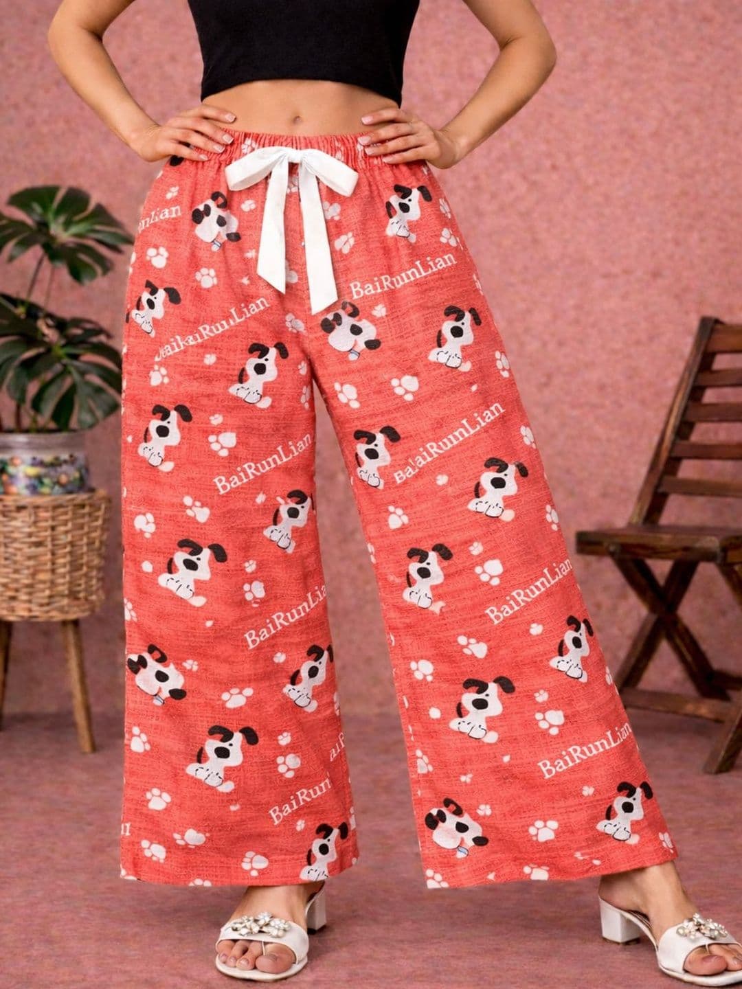 CORTICA Women Printed Knitted Palazzos - view 1