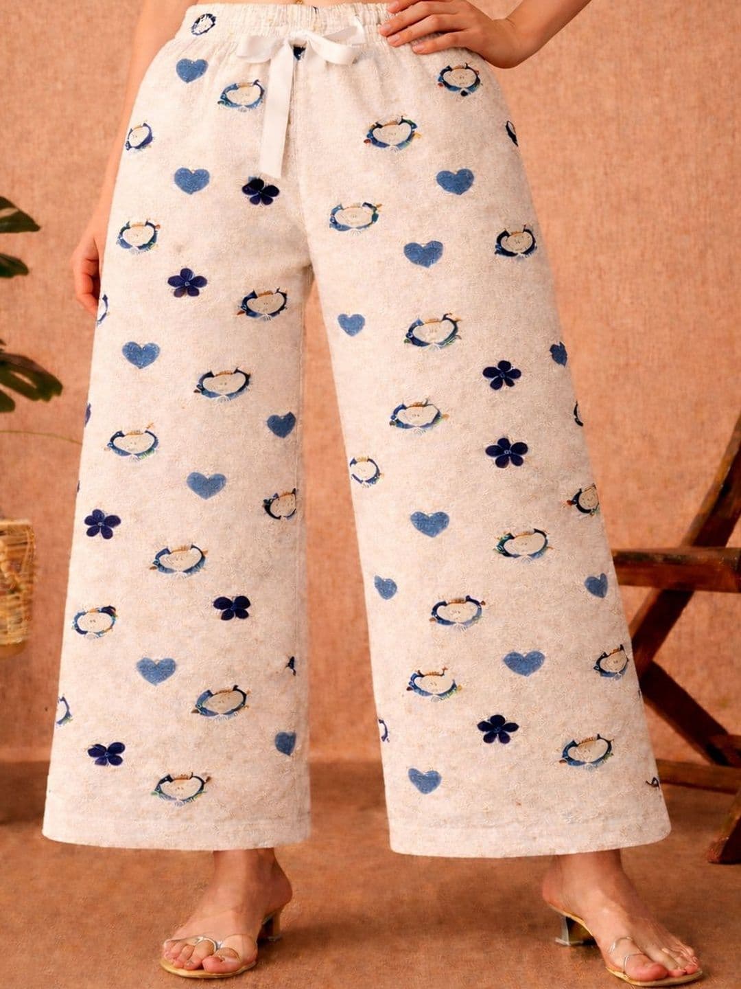 CORTICA Women Printed Knitted Palazzos - view 1