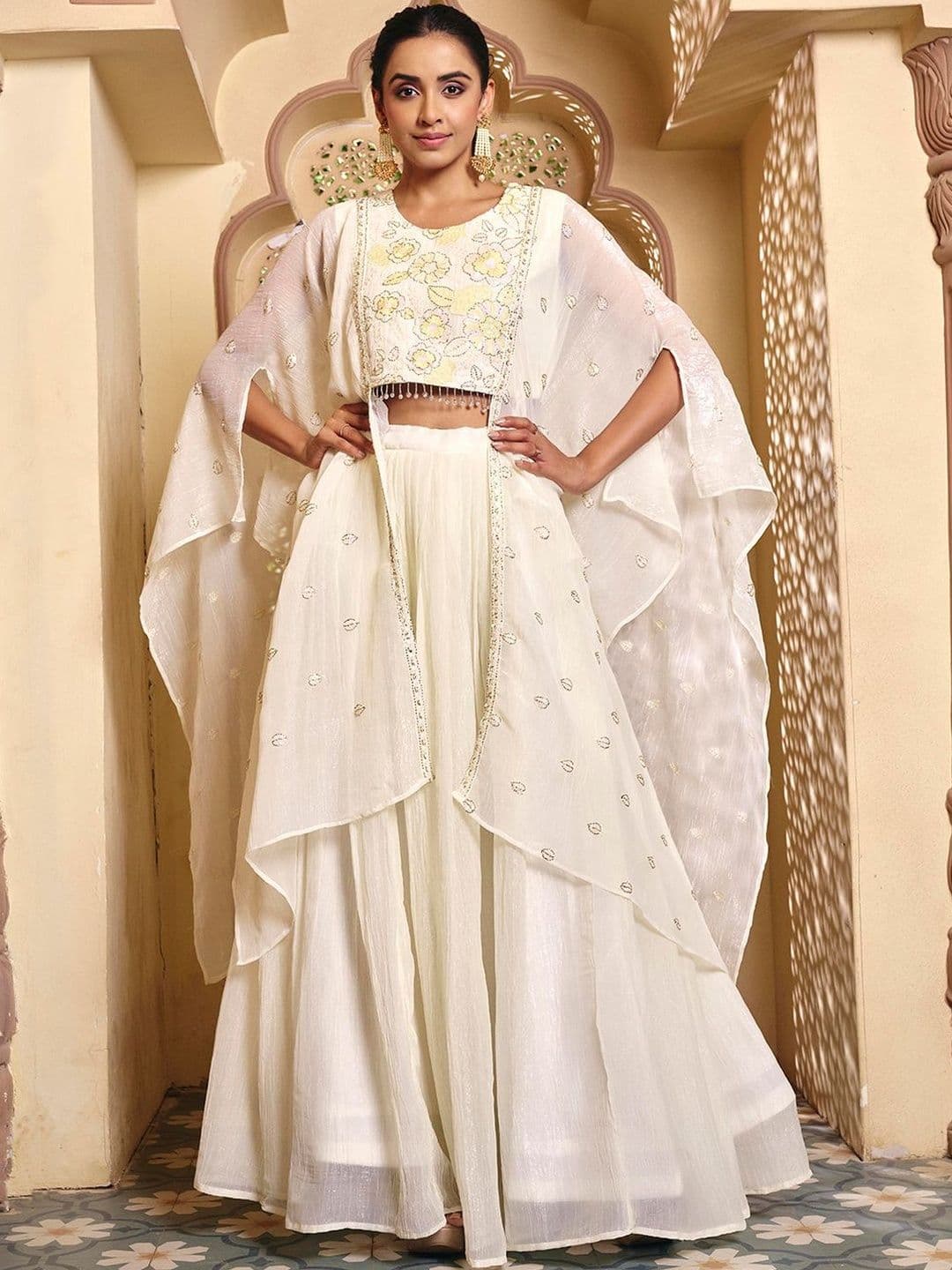 MADHURAM Embroidered Ready to Wear Lehenga & - view 1