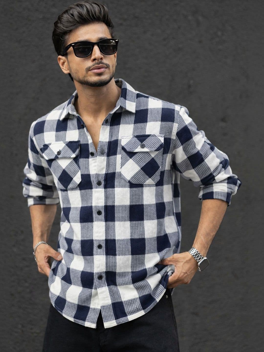 CHROVEL Men Checked Lightweight Jacket - view 1