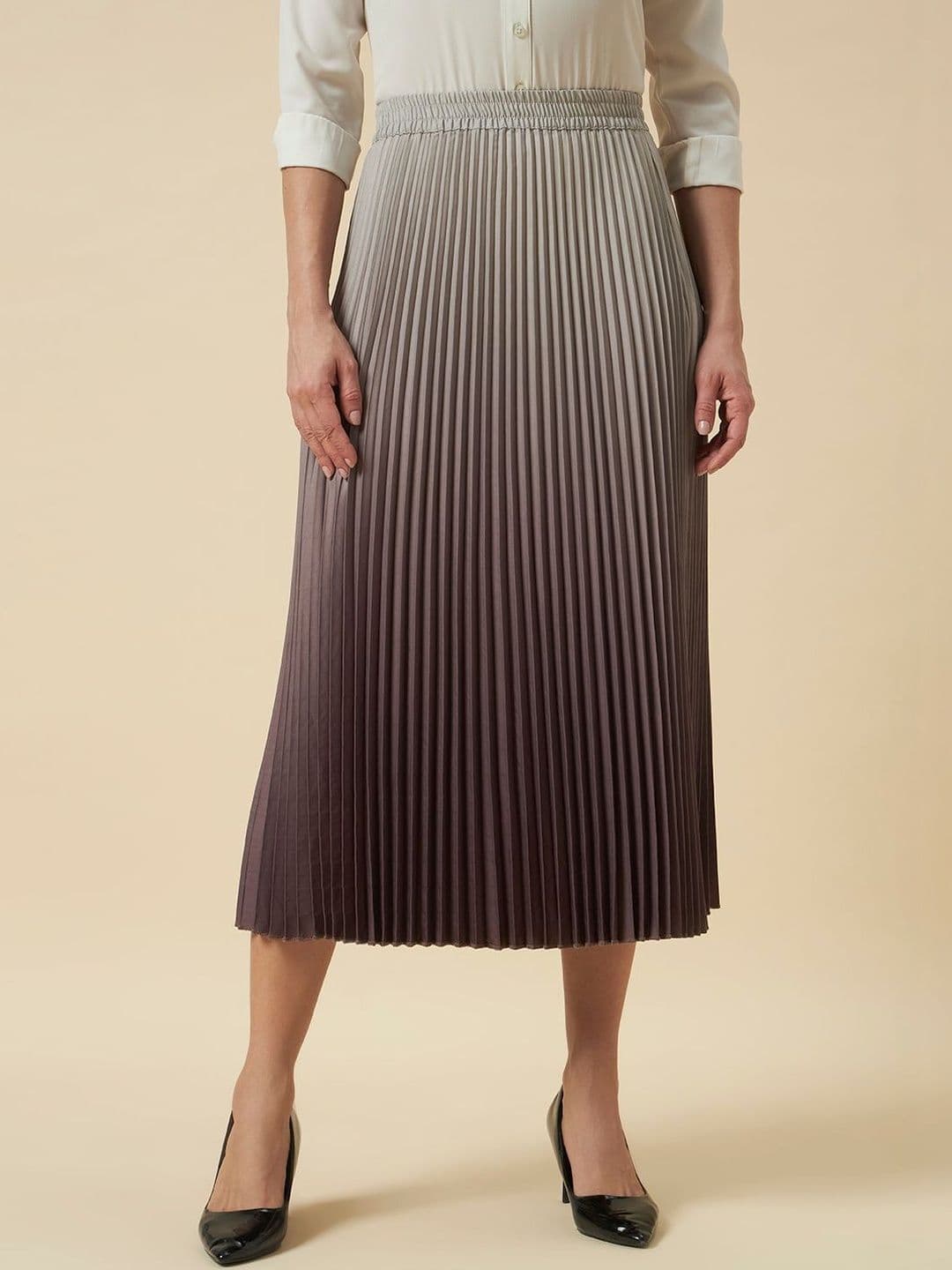 Chemistry Women Crepe Midi Flared Skirt - view 1