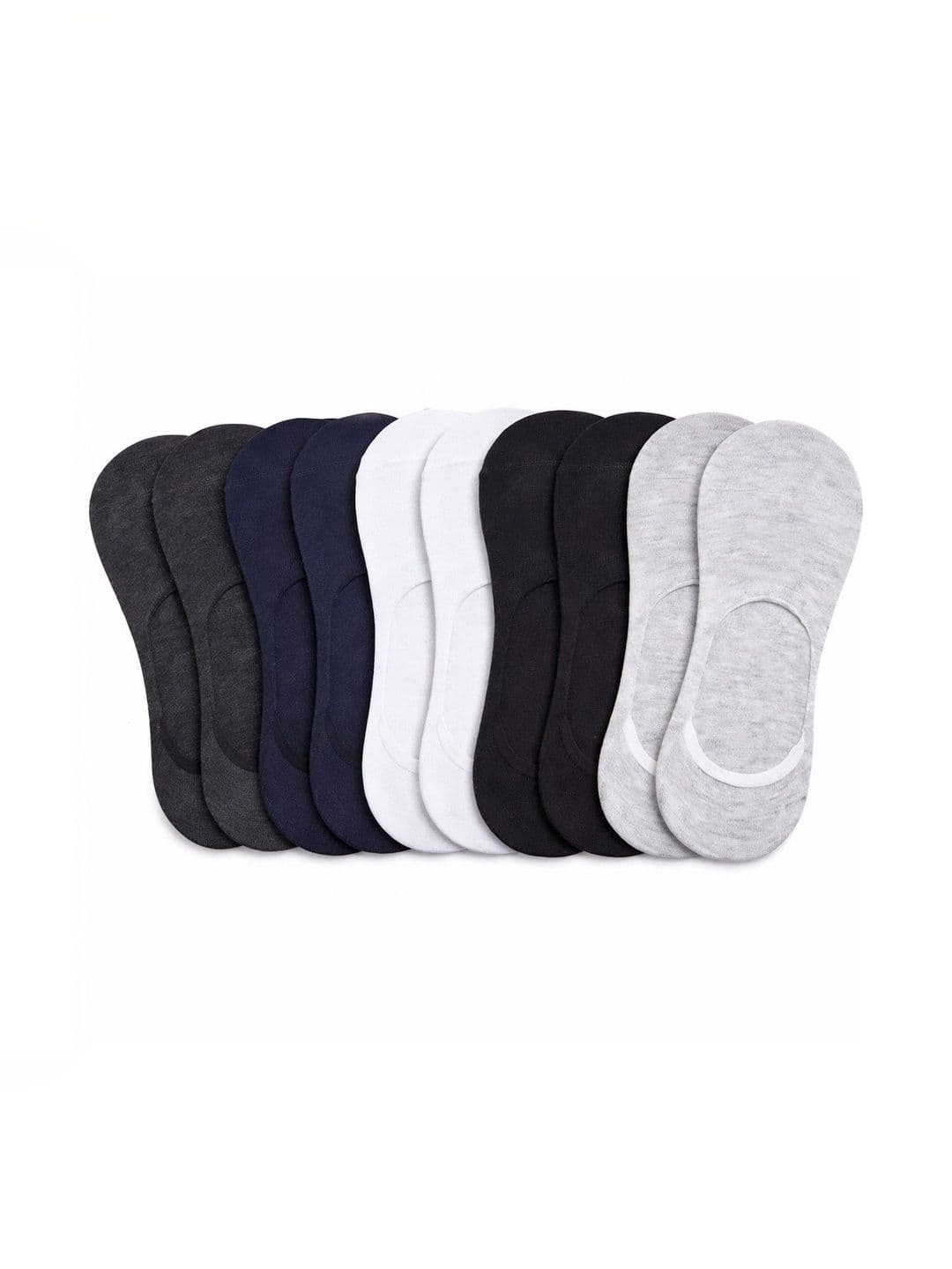 ZEDGORA Unisex Pack of 10 Cotton Blend Assorted Shoe Liners Socks - view 1