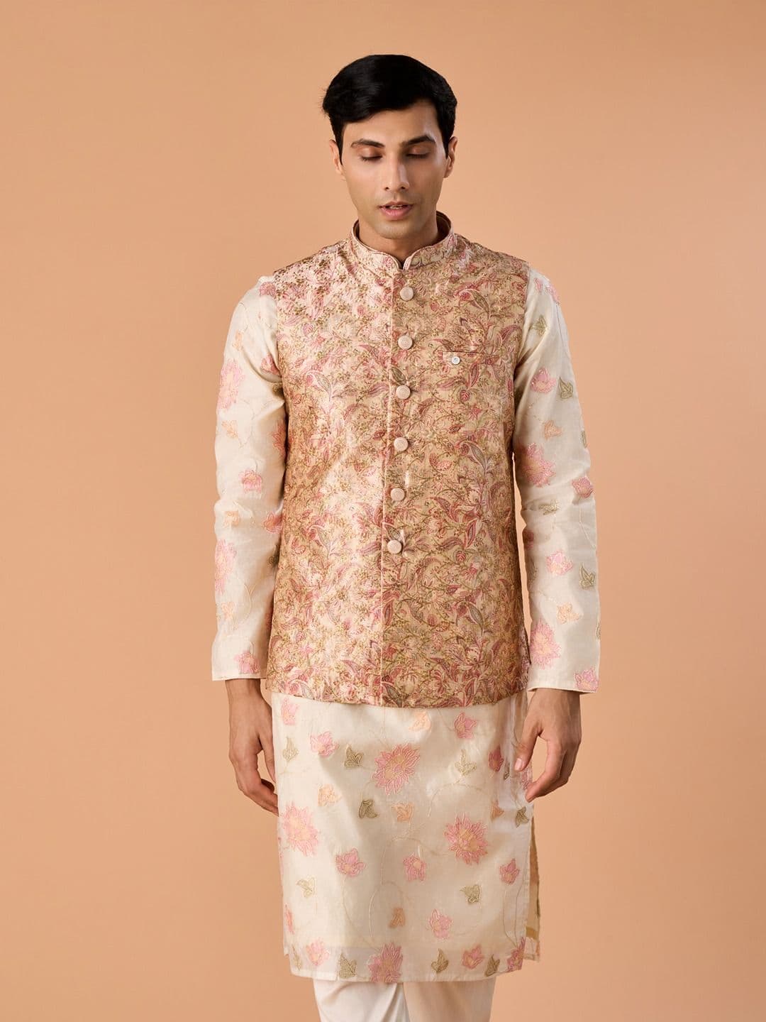 Manyavar Printed Nehru Jackets - view 1