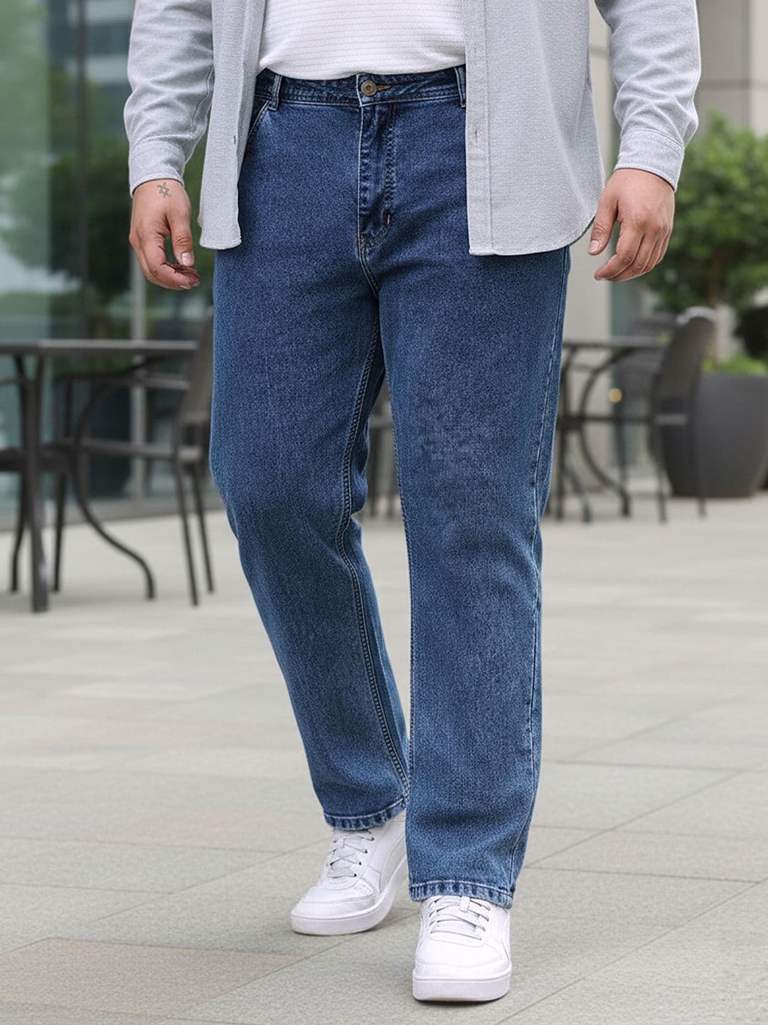 Urbano Plus Men Plus Size Slim Fit Mid-Rise Stretchable Jeans - view 1