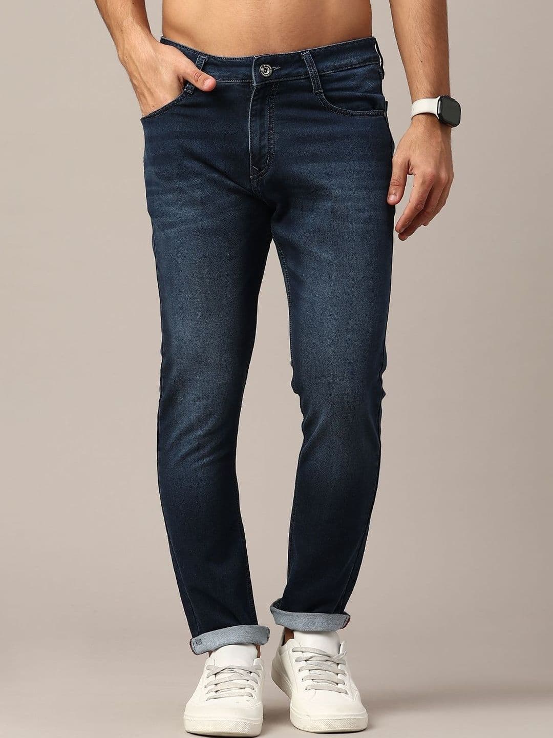 V-Mart Men Skinny Fit Mid-Rise Light Fade Jeans - view 1